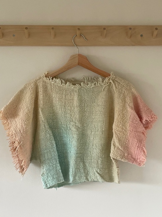 rainbow kimono Tops - RAINBOW KIMONO woven cotton top